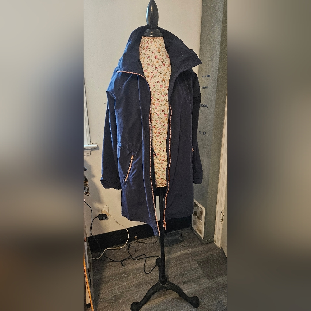 Athleta Navy Blue Raincoat Size Small
